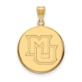 10k Yellow Gold Marquette U Large Disc Pendant