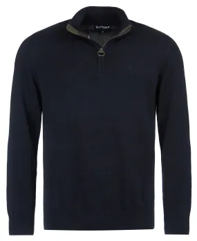 Cotton Half Zip Jumper                             Navy
