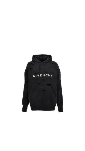 Logo Hole Hoodie - Black