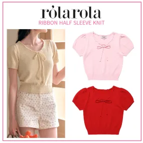 rolarola  |Short Sleeves Logo V-neck & Crew neck