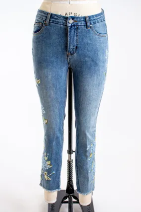 Skinny Ankle Jean w/ Floral