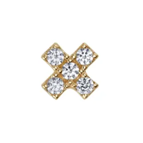 threadless: Lois X Pin in Gold with DIAMONDS