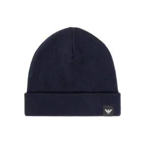 WOOL MIXED BEANIE Man Blu Navy
